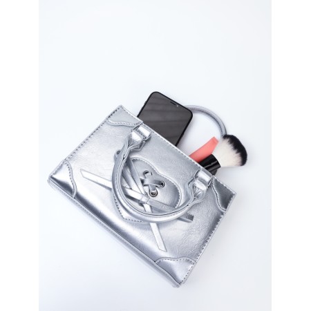 Women's bag, 20*8*14, lightning departure, belt lengths, silver-9