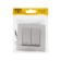 Tot Elegant switch, 10 a, 2 cl., With backlight, hidden, silver