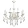 Aurora chandelier, 8x60W E14, white color, gold
