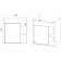 Viant Boston Tumba 1 sash, suspended, 430x560x620 mm, with COMO 60 sink
