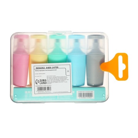 A set of markers-textbooks 5 pieces, 5 colors, mini, mowed mini-7