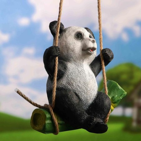 Suspended decor "Panda on the bamboo" 24x15x25cm-1