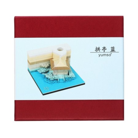 3D block for notes, Chinese gazebo, 160 sheets, height-5cm, width-8cm-1