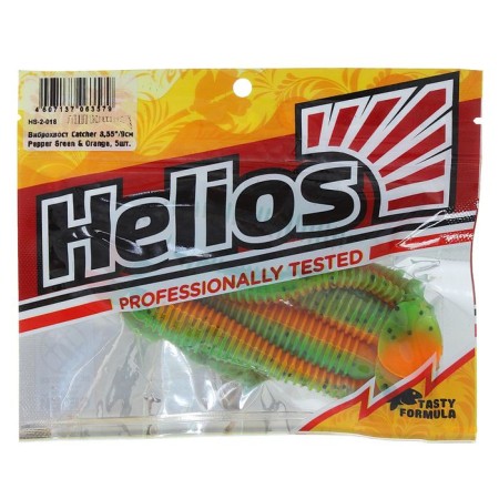 The Helios Catcher Pepper Green & Orrange Vibrokhvost, 9 cm, 5 pcs. (HS-2-018)-1