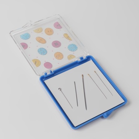 Magnetic needle "Button", with needles, 7 × 8 cm, blue color-2