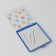 Magnetic needle "Button", with needles, 7 × 8 cm, blue color