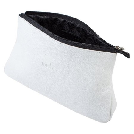 Cosmetic bag with lightning, white color-1