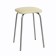 Stool "economy" square, silver metallic/milk