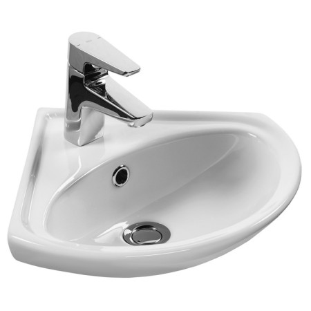 Santek Iris-36 sink with a corner, with a hole for the mixer, without a pedestal