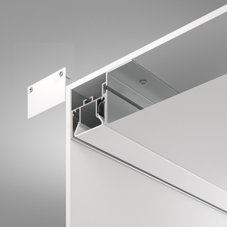 Aluminum profile for the stretch ceiling LED Strip Alm012S-2M, 200x5.2x3.5 cm, silver color-3