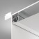 Aluminum profile for the stretch ceiling LED Strip Alm012S-2M, 200x5.2x3.5 cm, silver color