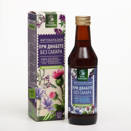 Syrup on vegetable raw materials "Fitobals No. 2" with diabetes 240ml (without sugar)