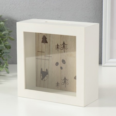 Piggy bank tree "Forest animals" 6.5x16x16 cm-2