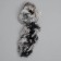 Mouse made of natural rabbit fur, 6 cm, mix of flowers