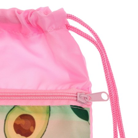 A bag for shoes with a pocket of 490 x 410 mm, with a reflective strip, "avocado"-3