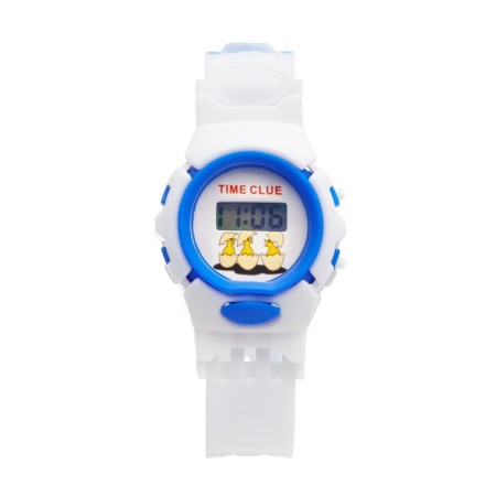 Watch of Electronic Children's Electronic "Junior", silicone strap, L-22 cm, blue-1