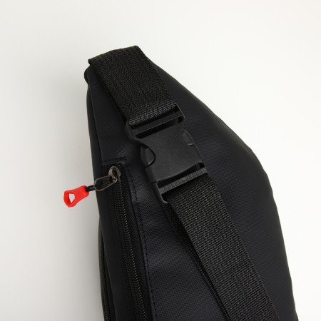 Lightning waist bag, 3 outer pockets, black color-4