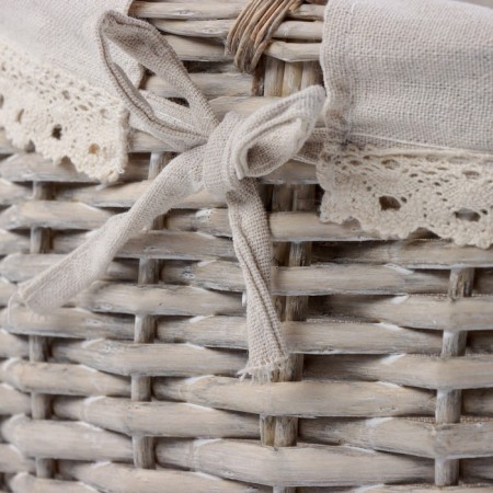 A set of baskets, 2 pcs, 40 × 30 × 20/40 cm, 28 × 21 × 14/27 cm, willow, textiles-5
