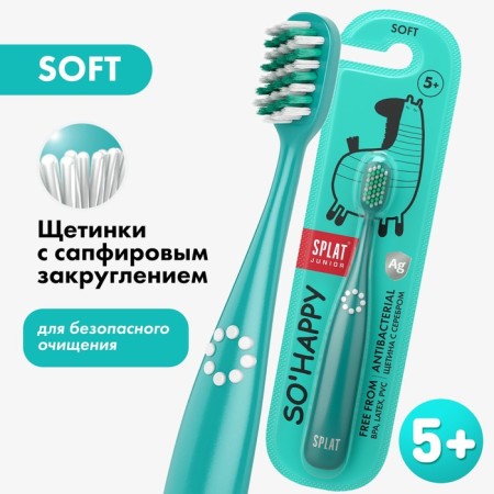 SPLAT Junior Soft toothbrush for children, mix