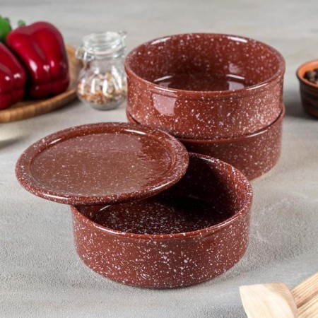 Set for a junction "Brown marble", 3 capacities of 550 ml-1