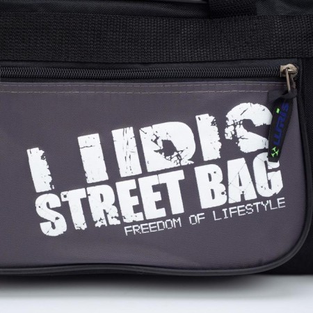 Road bag on lightning, 3 outer pockets, long belt, black/gray color-2