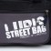 Road bag on lightning, 3 outer pockets, long belt, black/gray color