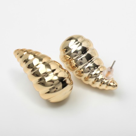 Earrings plastic "drop" vibration, color gold-1