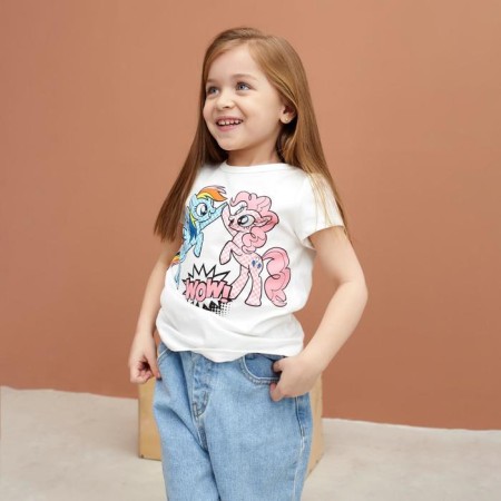 Children's T-shirt "Wow", my little pony, height 86-92, white