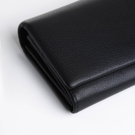 Women's wallet on a magnet, black color-2