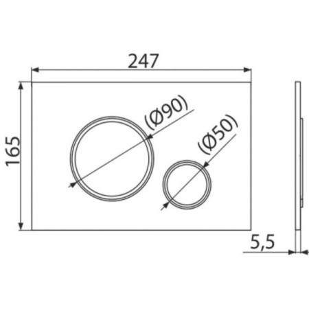 ALCADRAIN M778 Hidden Installation Management button, for installation systems-1