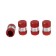 Cap on the Torso valve, red, set 4 pcs