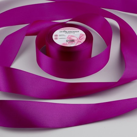 Satin tape, 40 mm × 23 ± 1 m, purple color No. 29