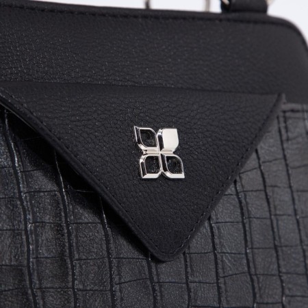 Bag-tout El Masta with a zipper, 2 outer pockets, a long belt, color graphite-4