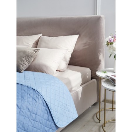 Blue bedspread, size 210x240 cm, blue color-6