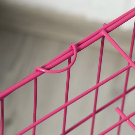 A cell with a hatch for dogs and cats, 85 x 60 x 70 cm, pink-10