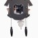 Watching clock, series: pendulum, "squirrels", smooth move, 53 x 7 x 35 cm, black