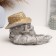 Skull stand "Skull in the palm" Gray, 19x12x12cm