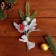 Decorative branch "holiday" silver