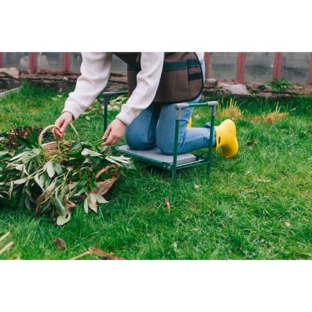 Bench-shift for giving nika folding 56x30x42.5 cm, green, up to 100 kg, for beds-1