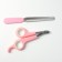 Carrying for claws: scissors-codlons (hole 6 mm) and a file, pink with white