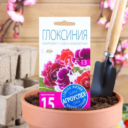 Seeds of indoor flowers gloxinia "Mahir mixture", F1, 5 pcs.