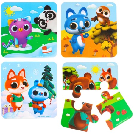Soft puzzle for kids "piercing kids", 4 puzzles, crush me-15