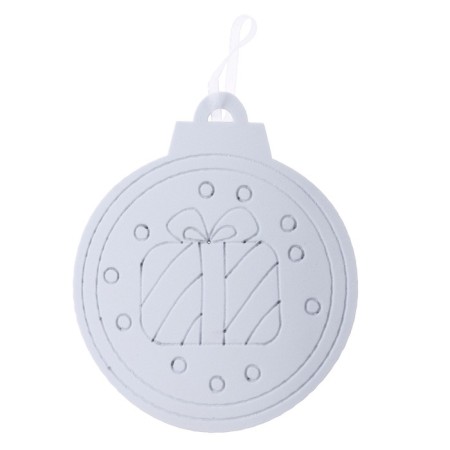 Christmas tree decoration for painting "Gift" 4 pcs., Brush-2