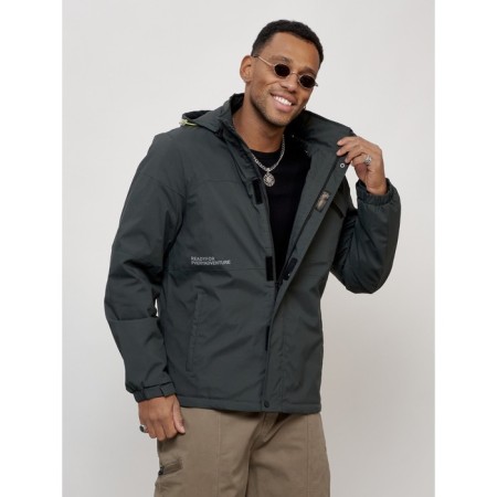 Sports male jacket, size 50, dark gray color-2
