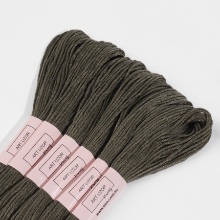 Set of threads Muline No. 645, 8 ± 1 m, 6 pcs, dark-olive color-4