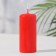 Candle - Aromatic "Strawberry" cylinder, 4x9 cm, 11 hours, 88 g, red