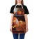 Apron of a kitchen with a photo print "Ominous pumpkin", adjustable, size OS