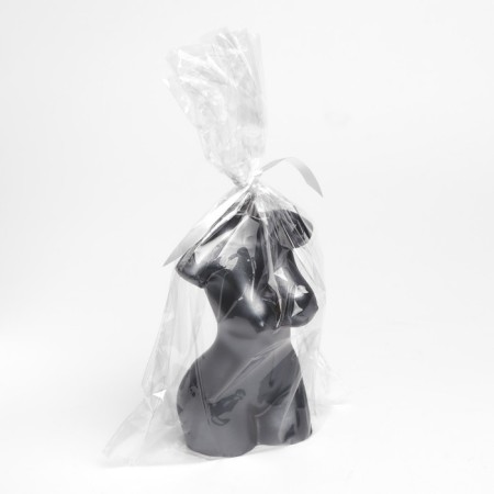 Figure candle "Women's torso", 4x6x10 cm, wet asphalt-4