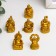NECSK Polystone "Hothe" gold set 6 pcs 3.2x2.3x2 cm