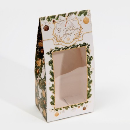 Folding box "Golden", 9 x 19 x 6 cm, New Year-3